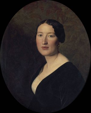 Portrait de Madame Josef Bayer by Ferdinand Georg Waldmuller Oil Painting