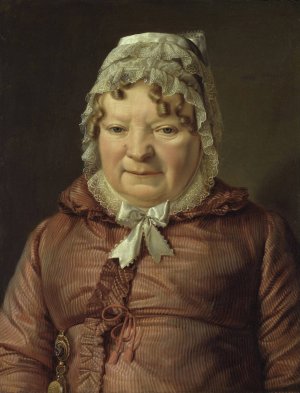 Portrait of the Mother of Captain von Stierle-Holzmeister by Ferdinand Georg Waldmuller Oil Painting