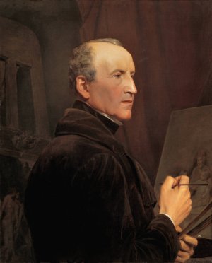 Selbstportrat vor der Staffelei by Ferdinand Georg Waldmuller Oil Painting