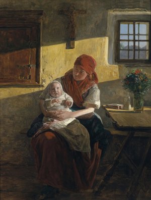 Sonntagruhe by Ferdinand Georg Waldmuller Oil Painting