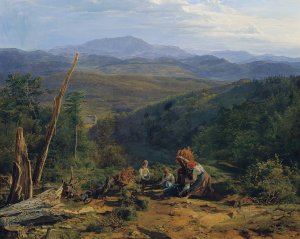 Wienerwaldlandschaft mit Schloss Wildegg by Ferdinand Georg Waldmuller Oil Painting