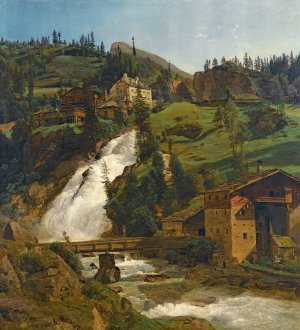 Wildbad Gastein by Ferdinand Georg Waldmuller Oil Painting