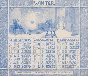 Kalender voor 1903-1904 van de Verzekering-Maatschappij Holda in Amsterdam by Ferdinand Hart Nibbrig Oil Painting