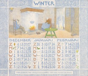 Kalender voor 1903-1904 van de Verzekering-Maatschappij Holda in Amsterdam by Ferdinand Hart Nibbrig Oil Painting