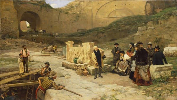 Main Product Photo of Excavations in Rome  Painting by Ferdinand Heilbuth