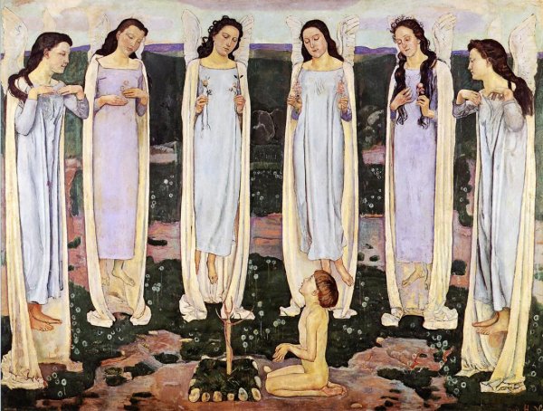 Main Product Photo of Adoration III Painting by Ferdinand Hodler