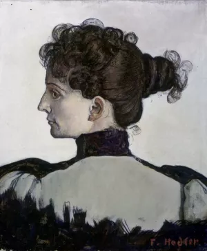 Artist's wife Oil painting by Ferdinand Hodler