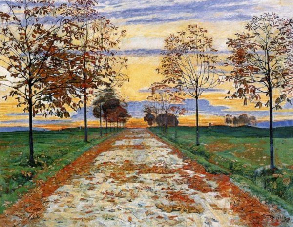 Main Product Photo of Autumn Evening Painting by Ferdinand Hodler
