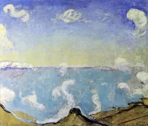 Caux Landscape with Rising Clouds Oil painting by Ferdinand Hodler