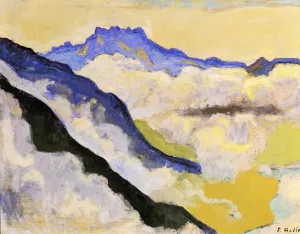 Dents du Midi in Clouds painting by Ferdinand Hodler