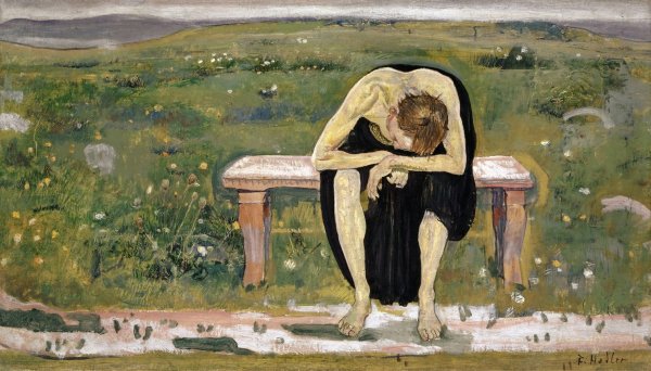 Disappointed Soul  by Ferdinand Hodler - Hand-Painted Oil Painting Reproduction