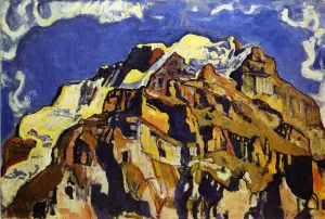 Jungfrau and Silverhorn, as Seen from Murren painting by Ferdinand Hodler