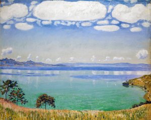 Lake Geneva From Chexbres by Ferdinand Hodler Oil Painting
