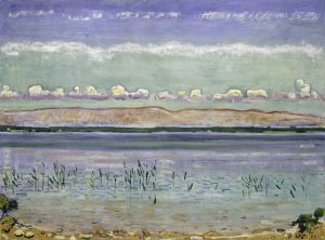 Lake Geneva With Jura Hills by Ferdinand Hodler Oil Painting