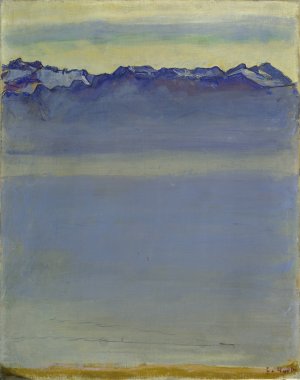 Lake Geneva with the Savoy Alps by Ferdinand Hodler Oil Painting