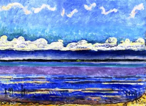 Lake Geneve with Jura also known as Landscape with Rhythmic Shapes by Ferdinand Hodler Oil Painting