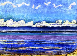 Lake Geneve with Jura also known as Landscape with Rhythmic Shapes Oil painting by Ferdinand Hodler