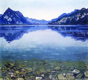 Lake Thun Landscape by Ferdinand Hodler - Oil Painting Reproduction