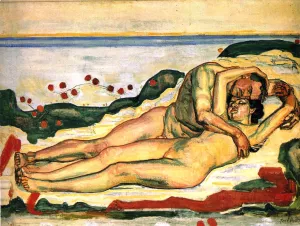 Love Oil painting by Ferdinand Hodler
