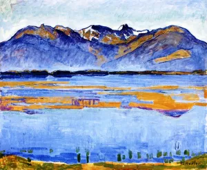 Montana Landscape with Becs de Bosson and Vallon de Rechy painting by Ferdinand Hodler