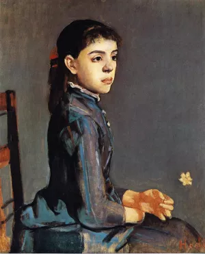 Portrait of Louise-Delphine Duchosal by Ferdinand Hodler - Oil Painting Reproduction