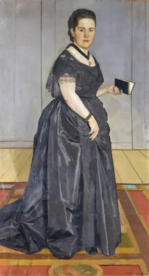Portrait Of Maria Rosa Krebs-Schupbach by Ferdinand Hodler Oil Painting