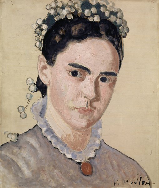 Portrait Of Marie Elise Bernhard-Hodler  by Ferdinand Hodler - Hand-Painted Oil Painting Reproduction