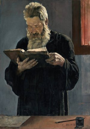 Reading Priest by Ferdinand Hodler Oil Painting