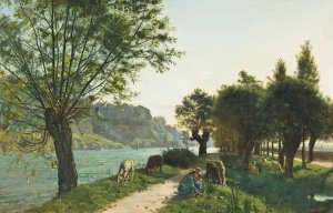 Schafe Am Sentier Des Saules by Ferdinand Hodler Oil Painting