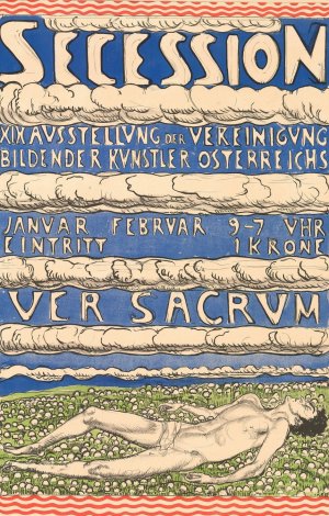 Secession - XIX. Ausstellung der Vereinigung Bildender Kunstler Osterreichs - Ver Sacrum by Ferdinand Hodler Oil Painting
