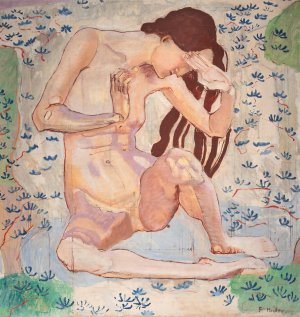 Study for Day by Ferdinand Hodler Oil Painting