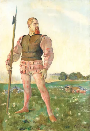 The angry warrior by Ferdinand Hodler Oil Painting