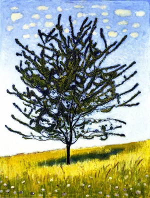 The Cherry Tree Oil painting by Ferdinand Hodler