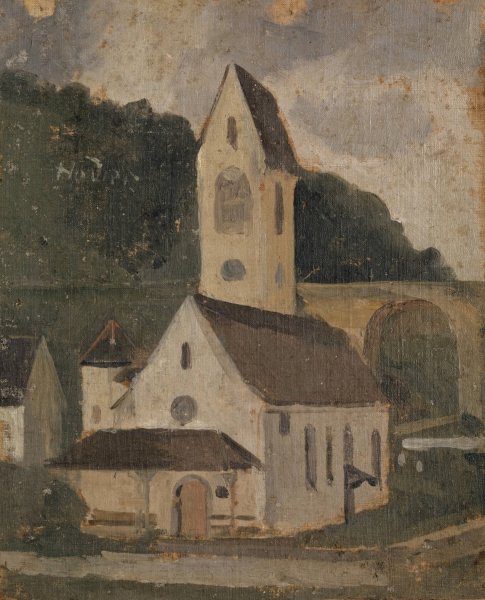 The Church Of Rumlingen  by Ferdinand Hodler - Hand-Painted Oil Painting Reproduction
