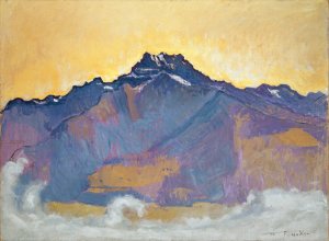 The Dents Du Midi Seen From Chesieres by Ferdinand Hodler Oil Painting