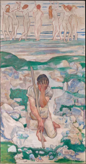 The Dream of the Shepherd by Ferdinand Hodler Oil Painting
