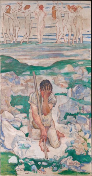 Main Product Photo of The Dream of the Shepherd  Painting by Ferdinand Hodler