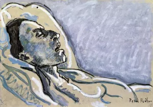 The Dying Valentine Gode-Darel Oil painting by Ferdinand Hodler