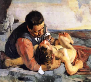 The Good Samaritan by Ferdinand Hodler - Oil Painting Reproduction
