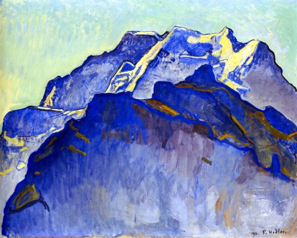 The Jungfrau Massif from Muerren by Ferdinand Hodler - Hand-Painted Oil Painting Reproduction