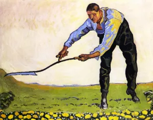 The Reaper Oil painting by Ferdinand Hodler