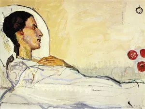 The Sick Valentine Gode-Darel Oil painting by Ferdinand Hodler