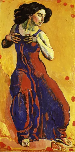 Woman in Ecstasy Oil painting by Ferdinand Hodler