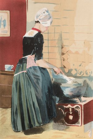 La Servante by Ferdinand Jean Luigini Oil Painting