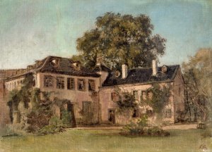 Malkasten, The Artists' House in Dusseldorf by Ferdinand Julius Fagerlin Oil Painting