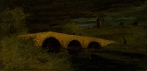 Bridge by Ferdinand Katona Oil Painting