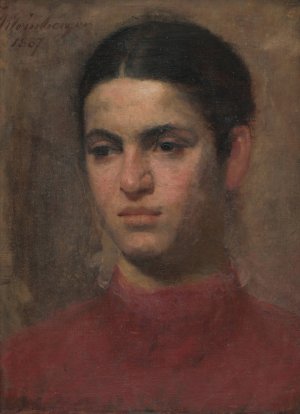 Girl's head by Ferdinand Katona Oil Painting