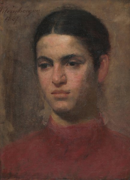 Girl's head  by Ferdinand Katona - Hand-Painted Oil Painting Reproduction