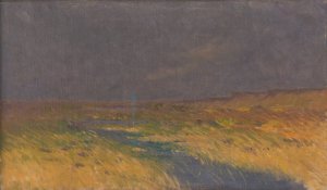 Landscape before Evening by Ferdinand Katona Oil Painting