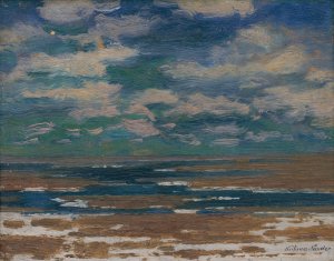 Landscape with Spring Clouds by Ferdinand Katona Oil Painting